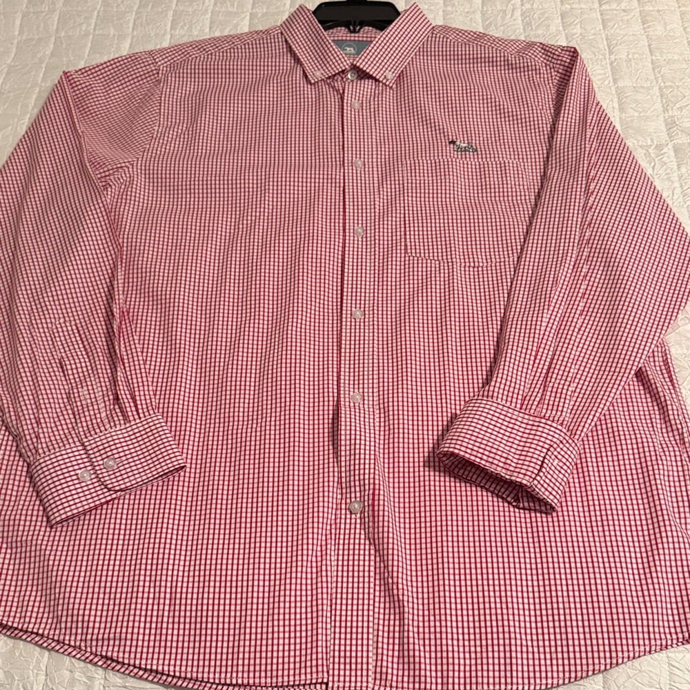Southern Cove Men's Red Check Button-Down Shirt